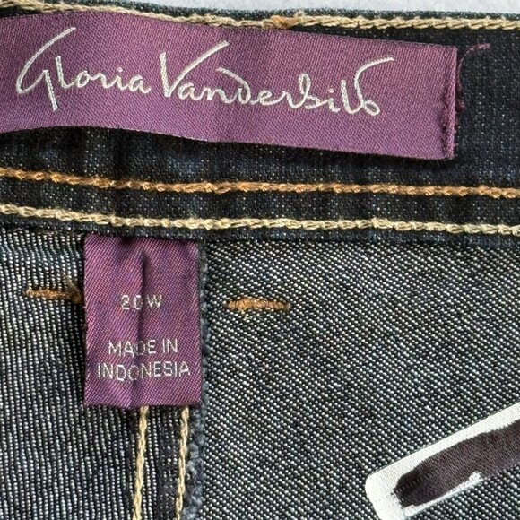 Gloria Vanderbilt Women's Amanda Stretch Blue Denim Jeans Plus Size 20W Average - Picture 5 of 10
